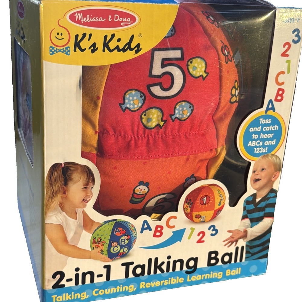 T6~ Melissa And Doug K's Kids 2-in-1 Talking Ball 6m+ Talking Counting Learning